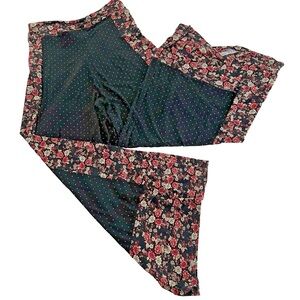 Farm Anthropologie Womens SZ Med Polka Dot Floral Palazzo Wide Leg Pants Resort